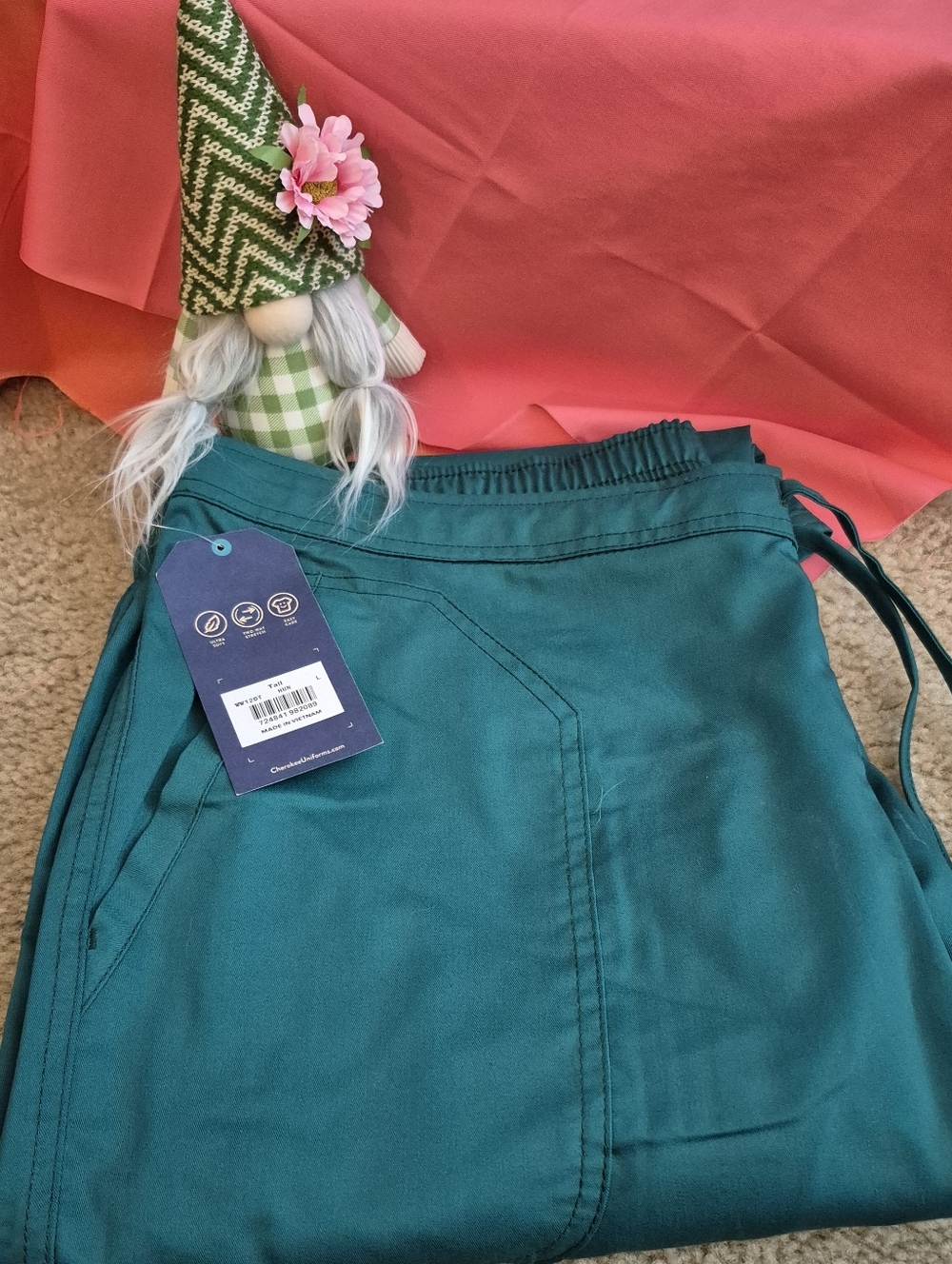 Size Tall Large BRAND NEW Cherokee Revolution Teal Green Scrub Pants W/TAGS